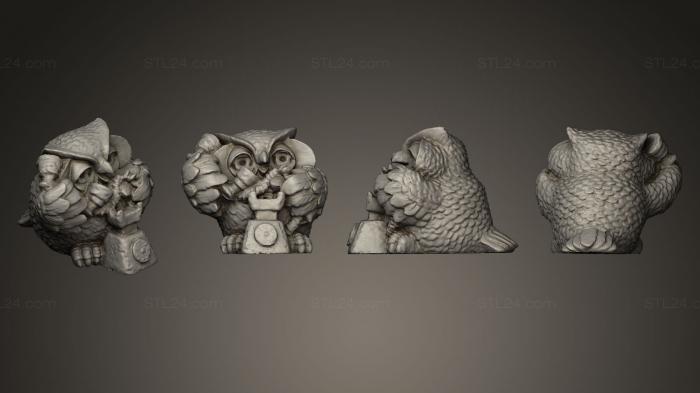 Miscellaneous figurines and statues (Owl, STKR_0344) 3D models for cnc